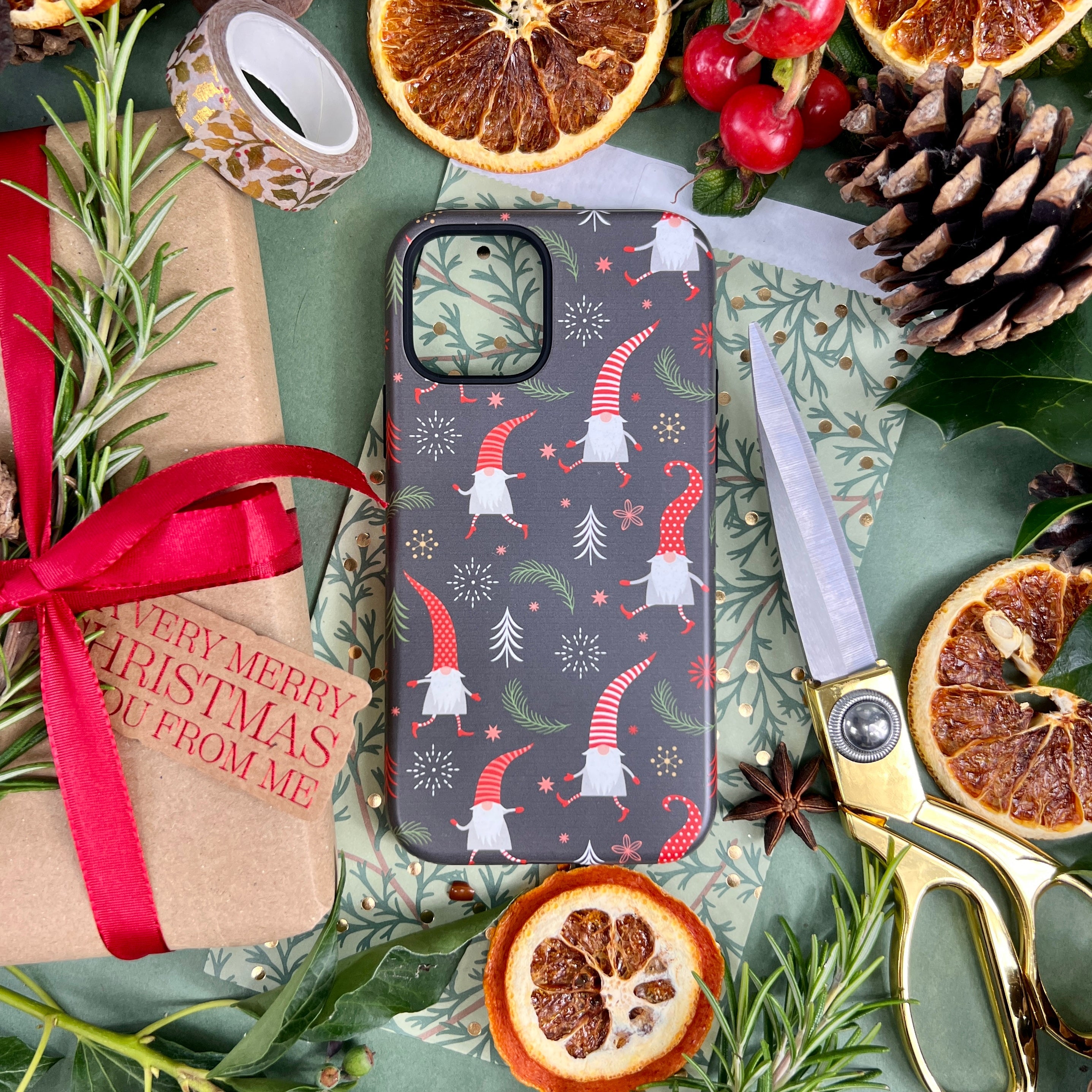 iPhone Tough Case - Merry Xmas Pattern