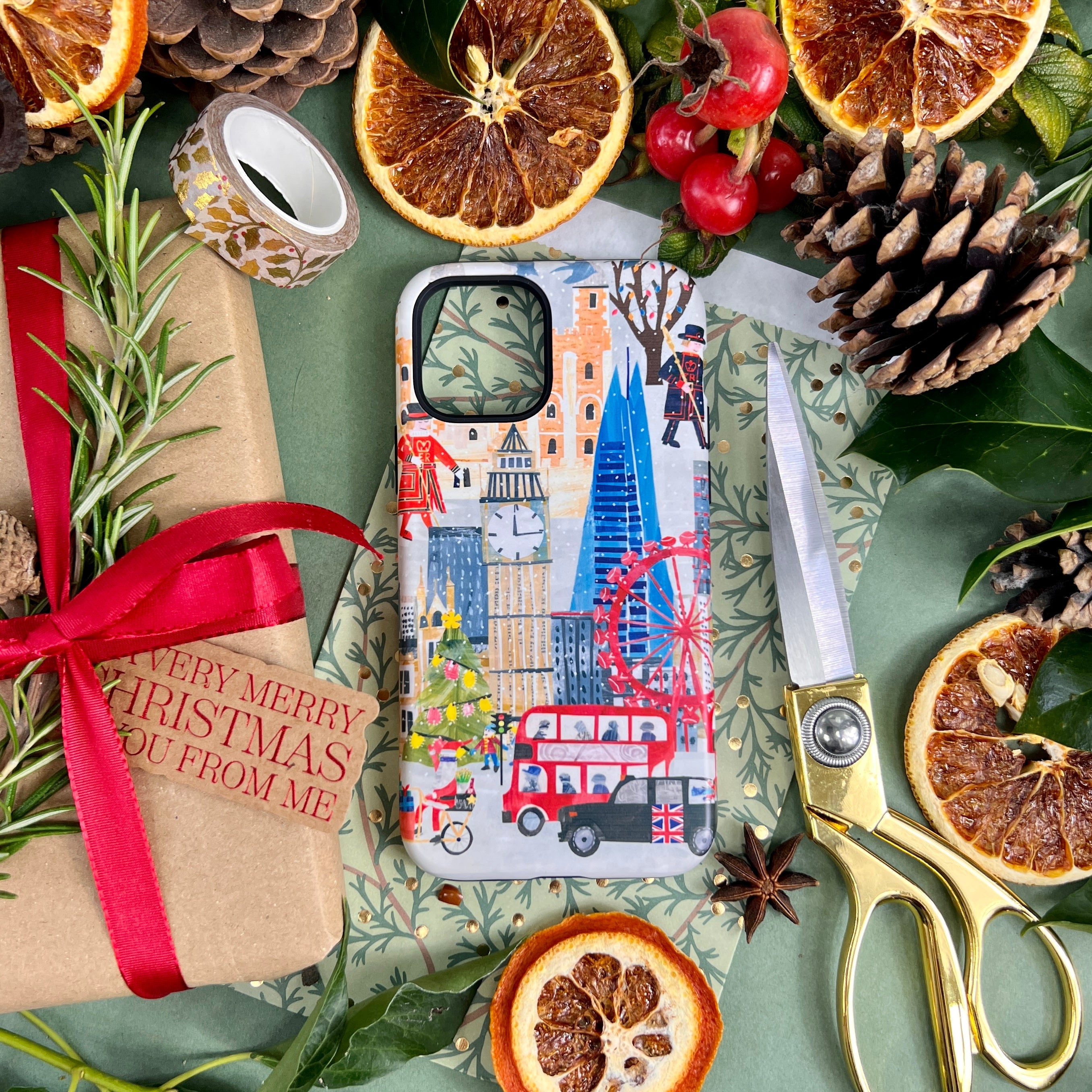 iPhone Tough Case - Christmas In London By Tracey English