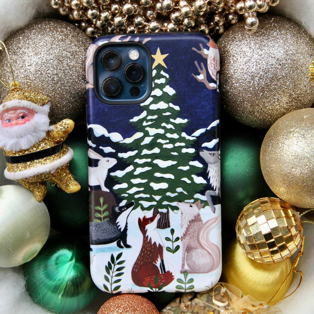 iPhone Tough Case - Christmas Tree By Bex Parkin