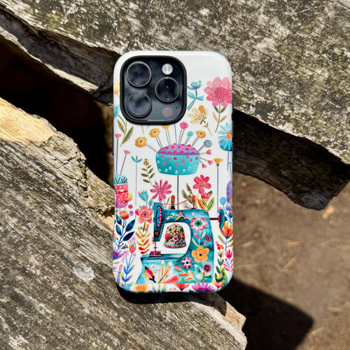 iPhone Case - Floral Sewing Machine
