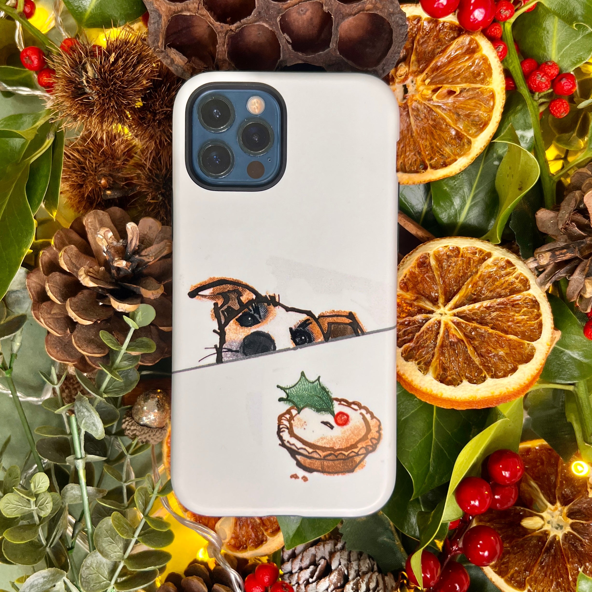 iPhone Tough Case - Dog And Holly By Liane Payne