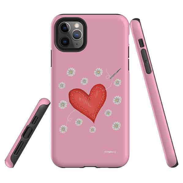 iPhone Tough Case - Love Heart Sewing By Catherine Rowe