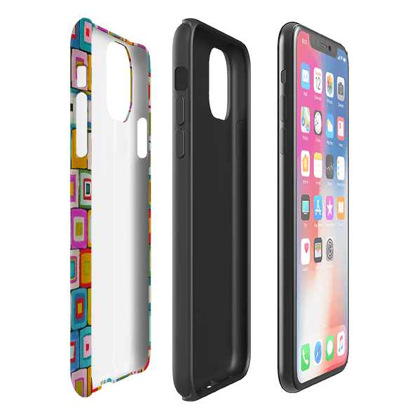 iPhone Tough Case - Atelier Blanket Squares Bright By Sarah Campbell