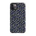 iPhone Tough Case - Navy Polka